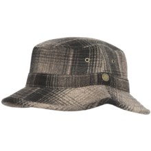 62%OFF メンズつばの帽子 ウールリッチチェック柄のバケットハット - ウール（男性と女性のための） Woolrich Plaid Bucket Hat - Wool (For Men and Women)画像